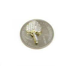 Load image into Gallery viewer, New 14k yellow Gold heart Pendant cubic zirconia gift fine jewelry for her 1.5g