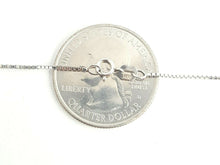 Load image into Gallery viewer, New 14K white Gold 0.80mm Square Box Chain Necklace fine gift jewelry 2.5g 24"