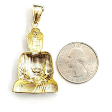 Load image into Gallery viewer, New 10k yellow gold buddha Buda Buddah pendant charm fine religious jewelry 6.5g