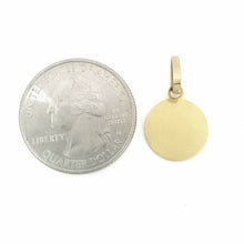 Load image into Gallery viewer, 10k 3 color gold round boy holy first communion pendant charm jewelry 0.51" 1g