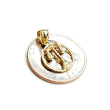 Load image into Gallery viewer, New 14k yellow Gold tiny libra zodiac sign round Pendant charm fine jewelry 1.2g