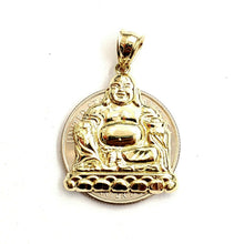 Load image into Gallery viewer, New 10k yellow gold buddha Buda Buddah pendant charm fine religious jewelry 2.7g