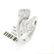 Load image into Gallery viewer, New 0.77Ct Natural Diamond In 14k white Gold Women's heart Ring fine gift Size 7