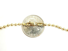 Load image into Gallery viewer, New 10K yellow gold 3mm ball bead chain polished Necklace fine jewelry 15.4g 24"