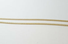 Load image into Gallery viewer, New 14K Yellow Gold 0.8mm Square Spiga Wheat Chain Necklace fine gift 1.90g 24"