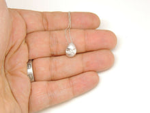 Load image into Gallery viewer, 14k White Gold 0.10Ct Round Diamonds 3D necklace gift jewelry for her 18" chain