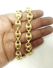 Load image into Gallery viewer, New 10K yellow gold 13mm hollow puff Gucci link chain jewelry gift 28" 46.6g