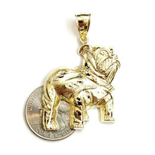 Load image into Gallery viewer, 10k yellow Gold bulldog full body Pendant charm diamond cut fine jewelry 6.5g
