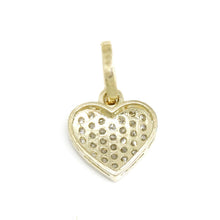 Load image into Gallery viewer, New 14k yellow Gold heart Pendant cubic zirconia gift fine jewelry for her 1.5g