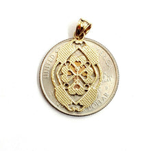 Load image into Gallery viewer, 14k solid 3 color gold cross Pendant charm fine gift religious jewelry unisex 2g