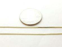 Load image into Gallery viewer, Brand New 14K Yellow Gold Square Box Chain Necklace fine gift jewelry 1.7g 18"