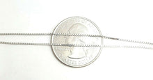 Load image into Gallery viewer, New 14K white Gold 0.80mm Square Box Chain Necklace fine gift jewelry 1.9g 18"