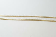 Load image into Gallery viewer, New 14K Yellow Gold 0.8mm Square Spiga Wheat Chain Necklace fine gift 1.8g 22"