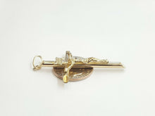 Load image into Gallery viewer, New 10k yellow gold hollow cross Jesus pendant charm fine jewelry religious 4.3g