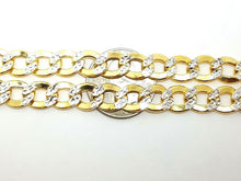 Load image into Gallery viewer, New 10K two-tone Gold 9.3mm hollow cuban Link Chain fine jewelry gift 26" 34.9g