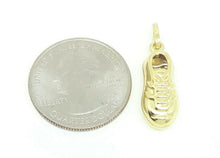 Load image into Gallery viewer, 14KT Yellow Gold Hollow 3D Classic Soccer Shoe Charm Pendant Fine Jewelry 1.5g