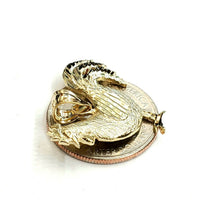 Load image into Gallery viewer, 14k yellow Gold rooster chicken bird Pendant charm diamond cut fine jewelry 2.9g