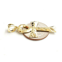 Load image into Gallery viewer, 10k yellow gold Egyptian ankh cross pendant charm fine religious jewelry 2.3g