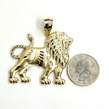 Load image into Gallery viewer, 10k yellow solid Gold lion full body Pendant charm Leo zodiac fine jewelry 7.7g