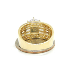 Load image into Gallery viewer, 14k yellow Gold woman's engagement ring with round cut cubic zirconia size 7