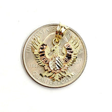 Load image into Gallery viewer, New 10k multi color Gold eagle Pendant charm diamond cut gift fine jewelry 2g