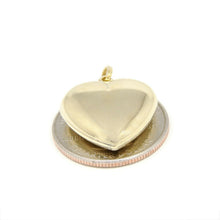 Load image into Gallery viewer, New 14k yellow Gold shiny 3D Heart pendant charm fine gift jewelry for women 3g