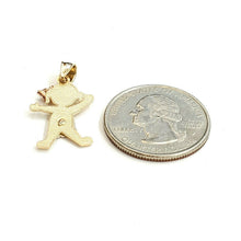 Load image into Gallery viewer, New 14k tri color gold baby girl Pendant charm gift fine jewelry unisex 1.7g