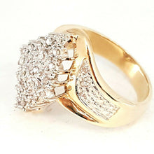 Load image into Gallery viewer, pre owned 10k Gold two tone Women Ring With 0.25 Ct Genuine Diamonds Size 7.5