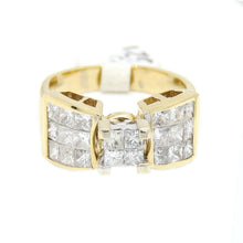 Load image into Gallery viewer, pre owned 1.75Ct Natural square Diamond 14k yellow Gold Engagement Ring Sz 7.75