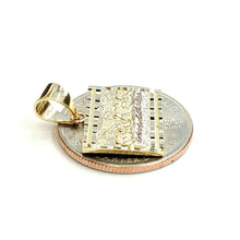 Load image into Gallery viewer, 14k two tone gold last supper pendant charm diamond cut fine gift jewelry 2.5g