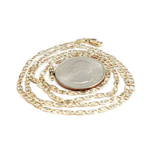 Load image into Gallery viewer, 14K tri color Gold Valentino Chain Necklace fine jewelry unisex 2.5mm 22" 4.8g