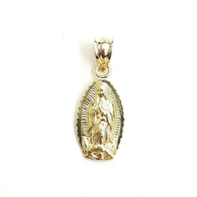 Load image into Gallery viewer, 10k gold virgin Mary Guadalupe pendant charm gift fine religious jewelry 0.8g