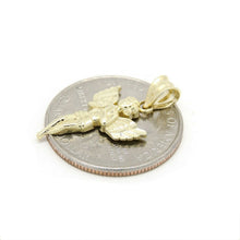 Load image into Gallery viewer, New 10k yellow Gold full body angel Pendant charm fine gift jewelry unisex 1g