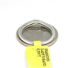 Load image into Gallery viewer, 0.20ct genuine diamond 14k White Gold curved Women Ring fine jewelry Size 6.75