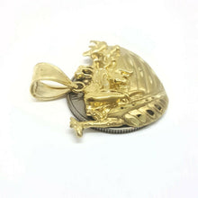 Load image into Gallery viewer, New 14k yellow Gold Noah's Ark ship Pendant charm fine gift religious jewelry 8g