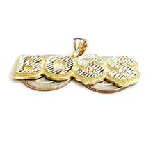 Load image into Gallery viewer, New 10k yellow Gold BOSS dollar sign Pendant charm diamond cut fine jewelry 7.4g