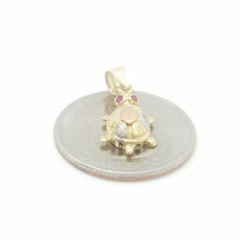 Load image into Gallery viewer, New 14k multi color gold turtle full body pendant charm gift fine jewelry 1.2g