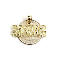 Load image into Gallery viewer, New 10k yellow Gold Savage Pendant charm diamond cut fine gift jewelry 1.9g