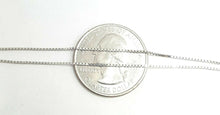 Load image into Gallery viewer, New 14K white Gold 0.80mm Square Box Chain Necklace fine gift jewelry 2.5g 24"