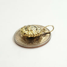 Load image into Gallery viewer, 14k yellow gold hollow sun sol pendant charm gift fine jewelry 0.55" 1.4g