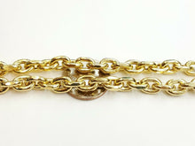 Load image into Gallery viewer, New 10K yellow gold 7.75mm Hollow rolo link chain Necklace fine gift 40.2g 26"