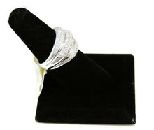 Load image into Gallery viewer, 0.90ct Genuine diamond 14k White Gold Women Ring wide band fine jewelry Size 7