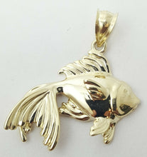 Load image into Gallery viewer, 10k yellow Gold fish Pisces zodiac Pendant charm fine gift jewelry unisex 3.9g