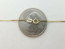 Load image into Gallery viewer, Brand New 14K real Yellow Gold Square Box Chain Necklace gift for her 1.7g 16"