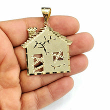 Load image into Gallery viewer, New 10k yellow gold trap house pendant charm diamond cut gift fine jewelry 9.9g