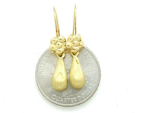 Load image into Gallery viewer, New 14k yellow Gold Hollow eye drop Earrings for female fine gift jewelry 1.2g