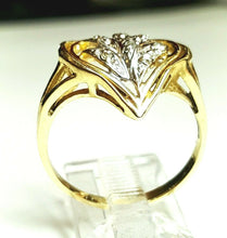 Load image into Gallery viewer, 0.04Ct Natural Diamond In 14k yellow Gold Women's heart Ring fine jewelry Size 7
