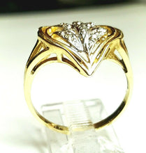 Load image into Gallery viewer, 0.04Ct Natural Diamond In 14k yellow Gold Women's heart Ring fine jewelry Size 7