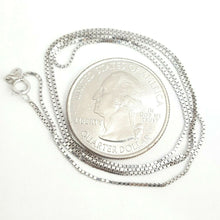 Load image into Gallery viewer, New 14K white Gold 0.80mm Square Box Chain Necklace fine gift jewelry 2.5g 24"