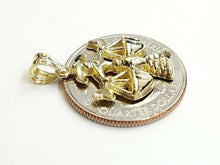 Load image into Gallery viewer, New 10k yellow solid Gold Libra zodiac astrology Pendant charm fine jewelry 2.4g